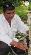 Camera trap installation on farms