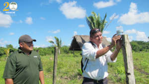 Installation of solar lights on farm