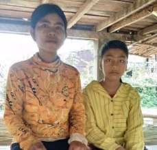 Om Phalla with her mother