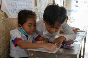 Children learning in school