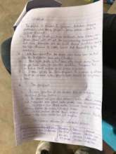 Hand-written business plan