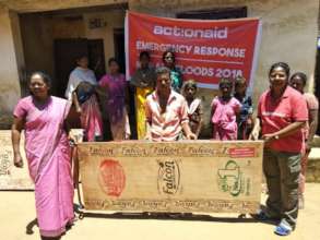 Distributing cots to affected communities