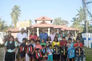 school materials to affected children