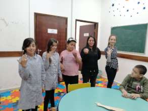 slowly learners with children from UNRWA schools