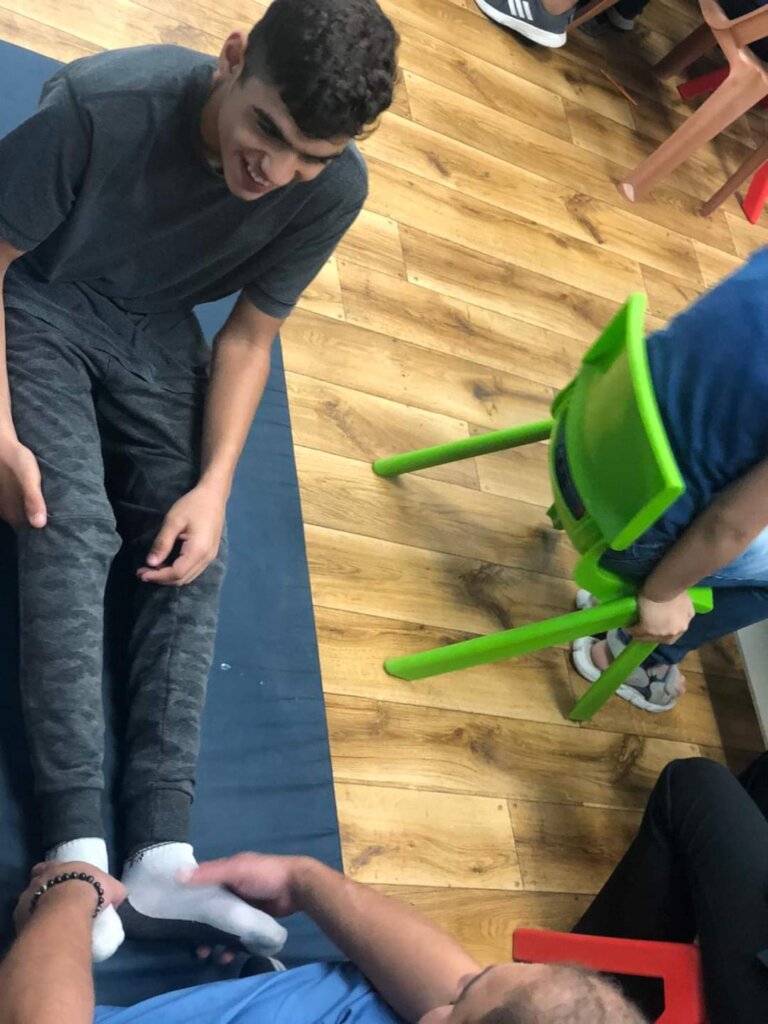 Drawing a smile for disabled children in Bethlehem