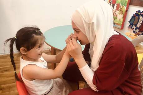 Drawing a smile for disabled children in Bethlehem
