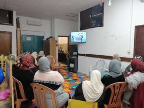 awarness sessions with mothers from Aida camp
