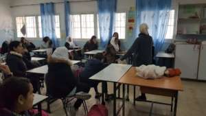 visiting schools to let them understand disabled