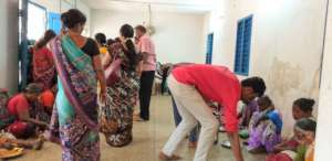 Elders eating meal