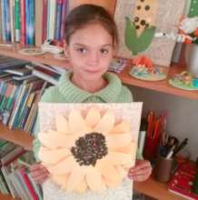 Doina shows off her creation