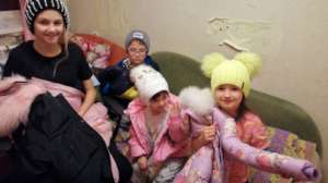Receiving warm clothes