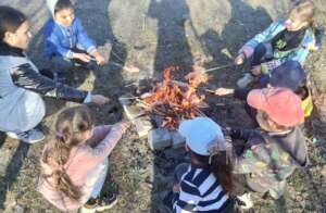 Camp fire at the Refugee Camp