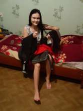 Receiving a school uniform