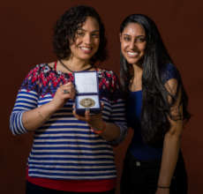 Rebecca Irby and Myrna Nakhla with the ICAN Nobel