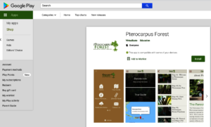 Android Pterocarpus Forest Tour App