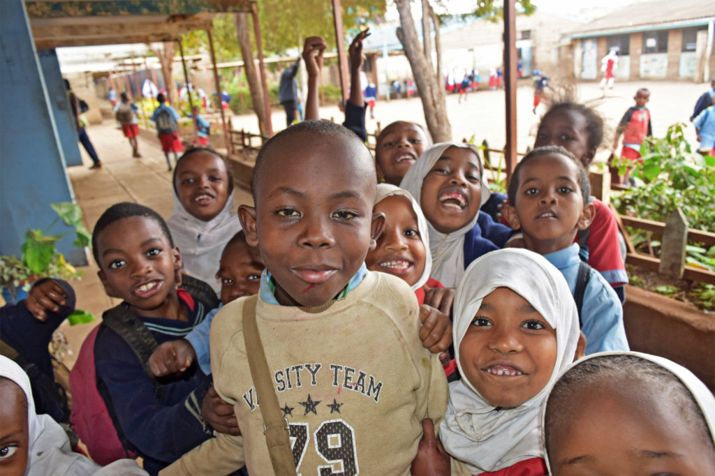 Students at Valley Bridge Primary School, Nairobi