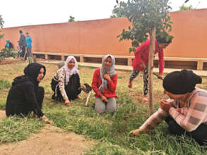 Clearing space for a garden at the dar taliba