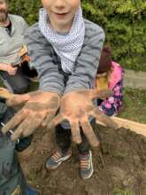 Kids getting their hands dirty!
