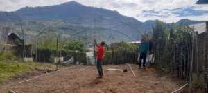 Local ag technicians building the greenhouse