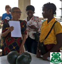 A judge quizzes a student about nutrition