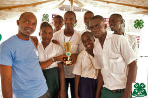 Second place winners at the agricultural fair