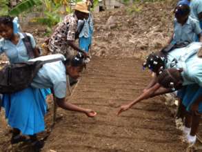 Girls Planting Seeds