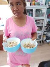 An almost blind lady learns to grow and cook food.