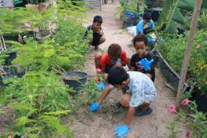 Children on holidays enjoy being invovled.