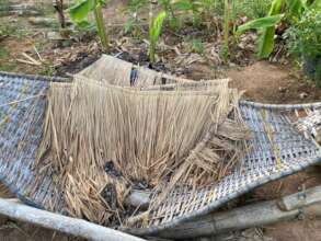 Old materials are chopped finely to make mulsh