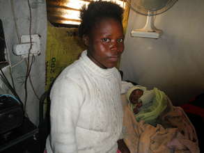 Blessing (not her real name) and the new born baby