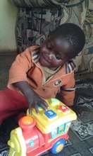 Boy with a new toy