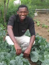 Oupa tends a food garden