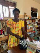 Librarian Lucy with Newest Books at Library