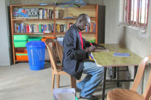 Teacher Patrick in the library's teacher room