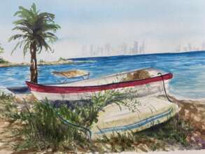 Watercolor by Fine Arts student volunteer