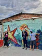 Sea horse mural