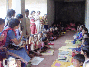 Children in evening school