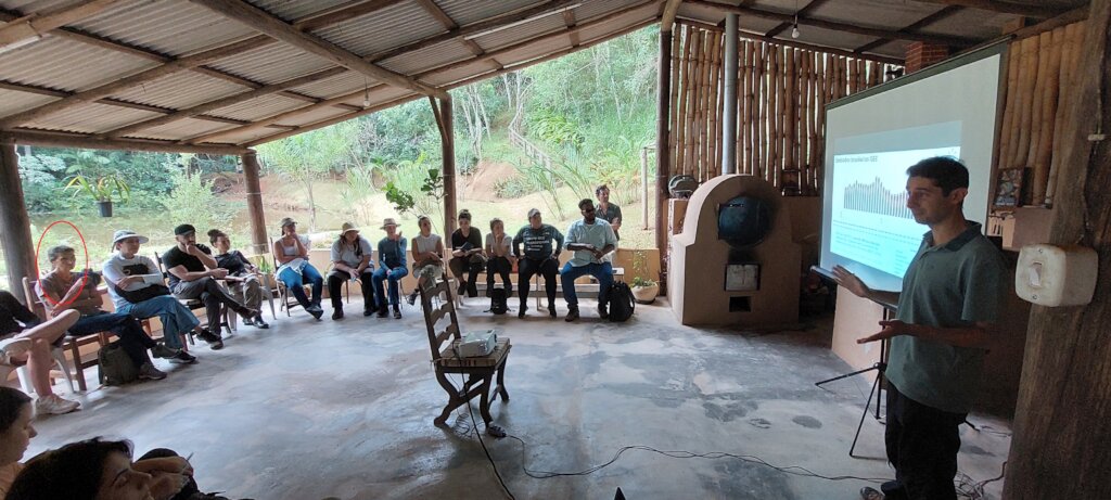 Grantee Alejandra during fieldwork