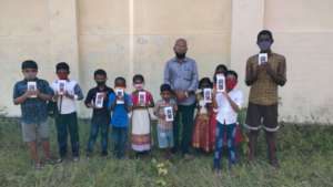 Children with Smart phones