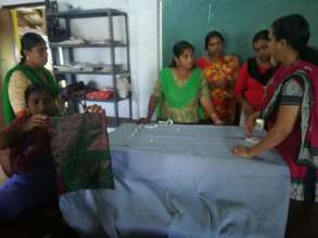 Making cloth bags for livelihood