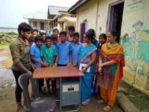 Happy children_with own study table