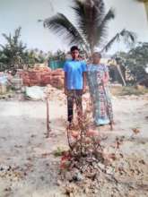 Abhijith with his mother