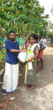 Donation of Flood relief material to poor women