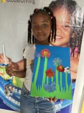 Child Showing Creative Art