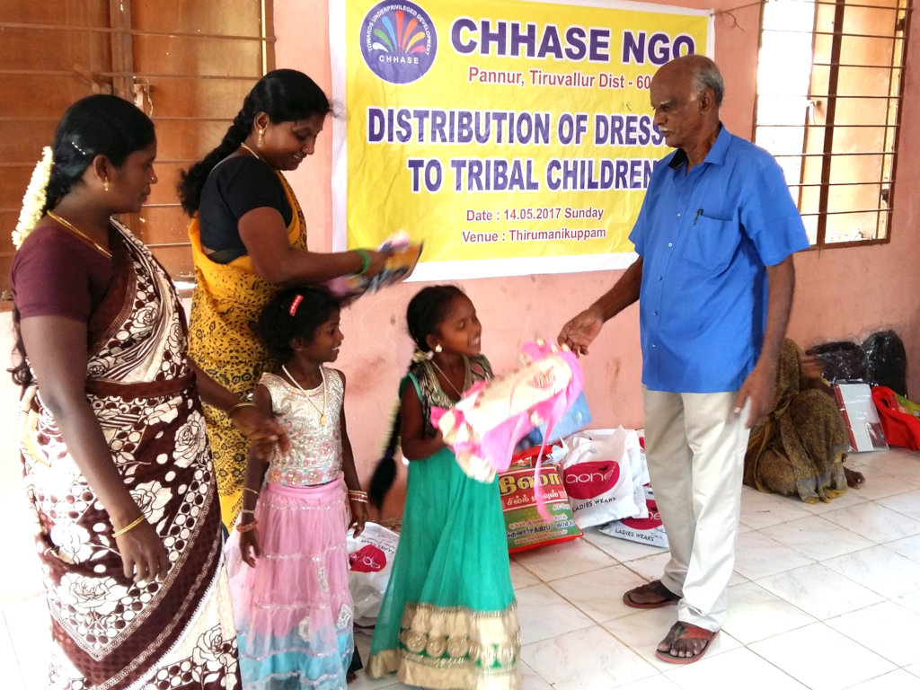 New dress to tribal child