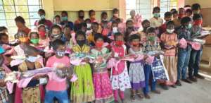 Children happy with new dresses