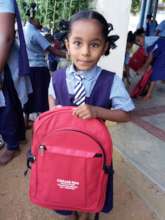 Child with our school bag
