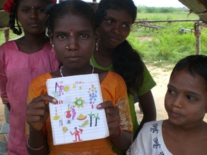 Drawings of tribal children