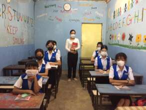 In classroom activities at SCC-CBE in Phnom Penh