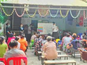 Parent meeting on how to prevent child from COVID